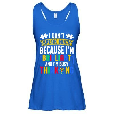 I Don’T Speak Much I’M Brilliant And I’M Busy Thinking Cool Gift Ladies Essential Flowy Tank