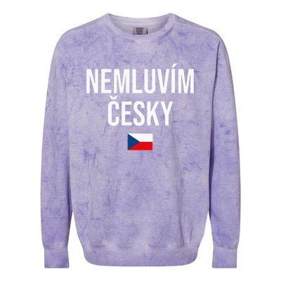 I Don’t Speak Czech Czech Republic Colorblast Crewneck Sweatshirt