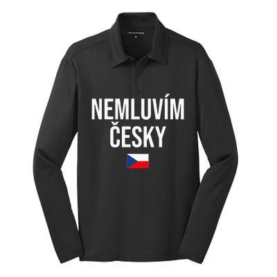 I Don’t Speak Czech Czech Republic Silk Touch Performance Long Sleeve Polo