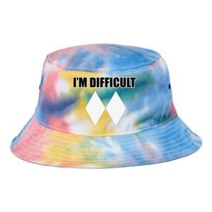 I'm Difficult Ski Funny Skier Snowboard Skiing Tie Dye Newport Bucket Hat