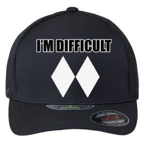 I'm Difficult Ski Funny Skier Snowboard Skiing Flexfit Unipanel Trucker Cap