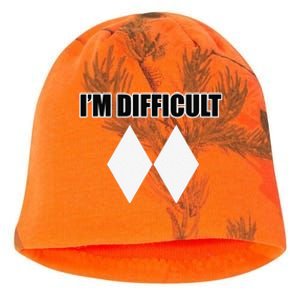 I'm Difficult Ski Funny Skier Snowboard Skiing Kati - Camo Knit Beanie