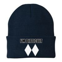 I'm Difficult Ski Funny Skier Snowboard Skiing Knit Cap Winter Beanie