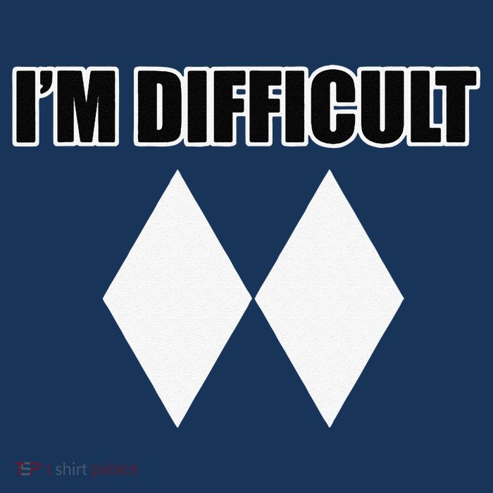I'm Difficult Ski Funny Skier Snowboard Skiing Flat Bill Trucker Hat