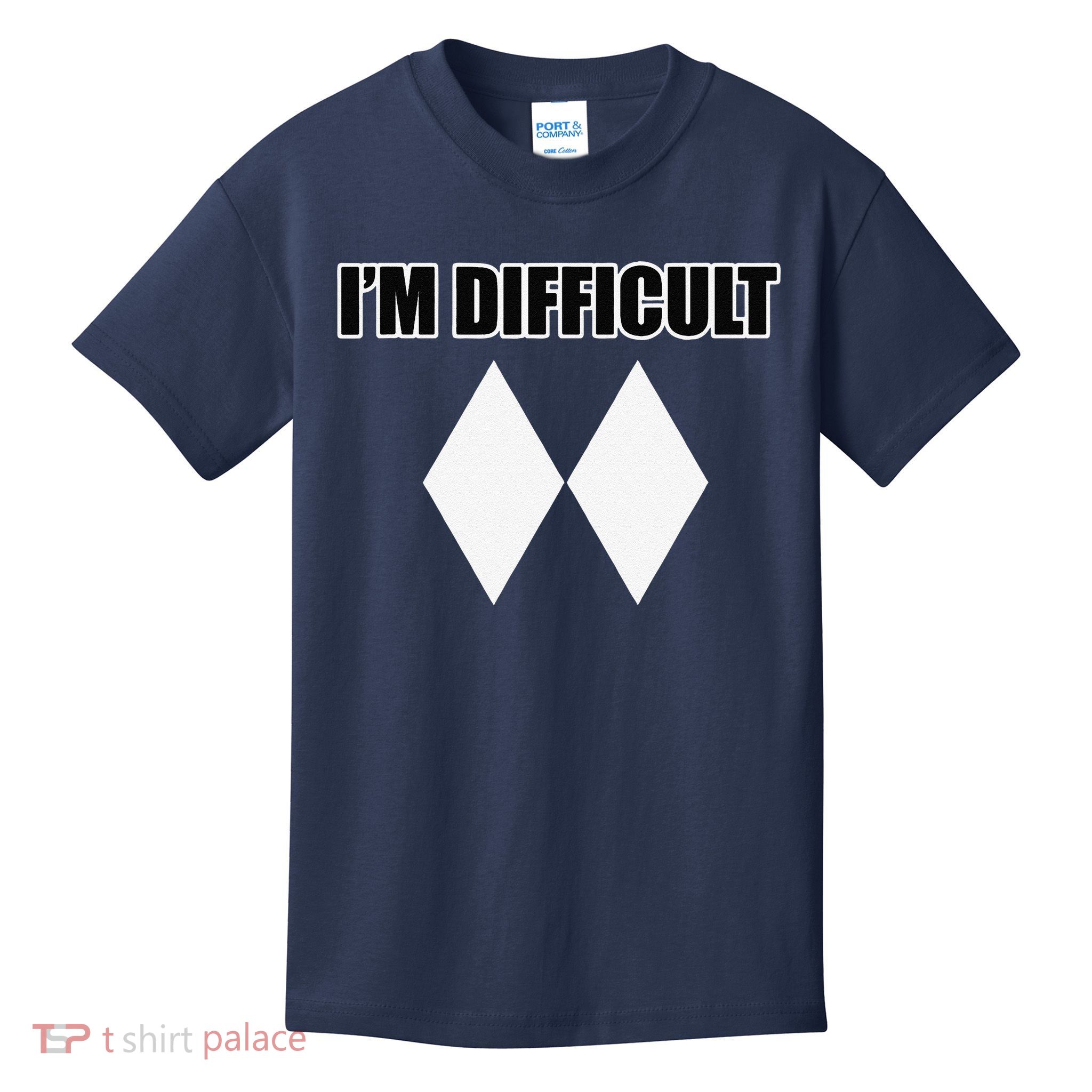 I'm Difficult Ski Funny Skier Snowboard Skiing Kids T-Shirt