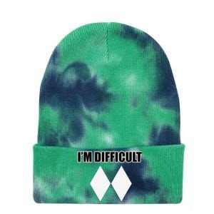 I'm Difficult Ski Funny Skier Snowboard Skiing Tie Dye 12in Knit Beanie