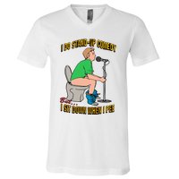 I Do Stand Up Comedy But I Sit Down When I Pee Funny V-Neck T-Shirt