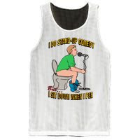 I Do Stand Up Comedy But I Sit Down When I Pee Funny Mesh Reversible Basketball Jersey Tank