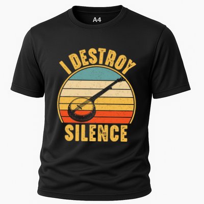 I Destroy Silence Banjo Funny Musical Instrument Performance Shirt