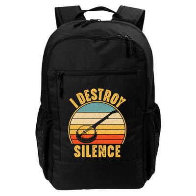 I Destroy Silence Banjo Funny Musical Instrument Backpack