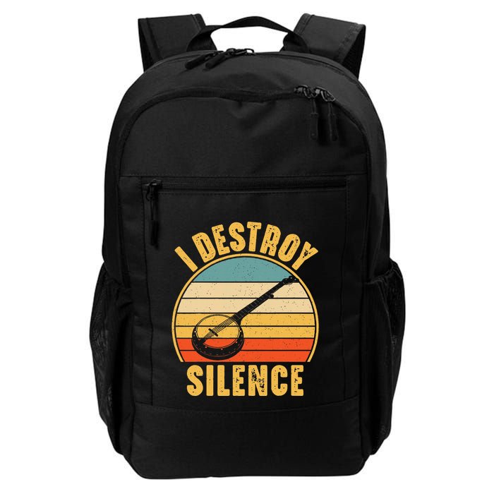 I Destroy Silence Banjo Funny Musical Instrument Backpack
