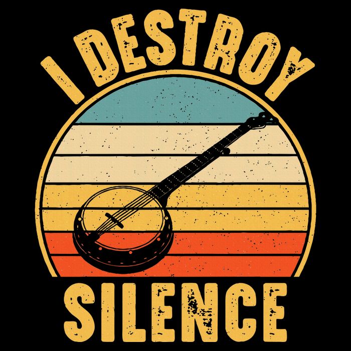 I Destroy Silence Banjo Funny Musical Instrument Backpack