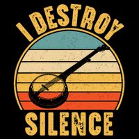 I Destroy Silence Banjo Funny Musical Instrument 16 in Basic Backpack