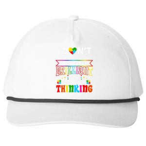 I Dont Speak Much Brilliant Autism Autistic Boy Girl Gift Snapback Five-Panel Rope Hat