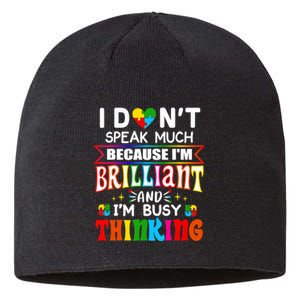 I Dont Speak Much Brilliant Autism Autistic Boy Girl Gift Sustainable Beanie