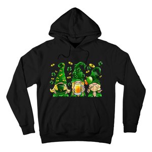 Irish Drinking Team Gnomes Holding Shamrock St Patrick's Day Hoodie