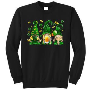 Irish Drinking Team Gnomes Holding Shamrock St Patrick's Day Sweatshirt