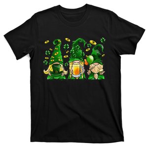 Irish Drinking Team Gnomes Holding Shamrock St Patrick's Day T-Shirt