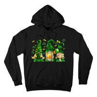 Irish Drinking Team Gnomes Holding Shamrock St Patrick's Day Tall Hoodie