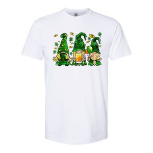 Irish Drinking Team Gnomes Holding Shamrock St Patrick's Day Softstyle CVC T-Shirt