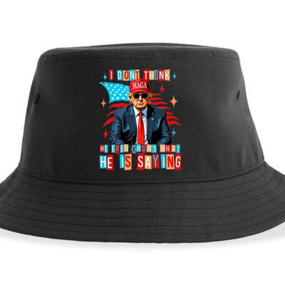 I Don’T Think He Even Knows What He Is Saying Biden Trump Sustainable Bucket Hat