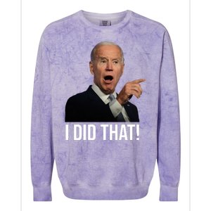 I Did That Funny Joe Biden Colorblast Crewneck Sweatshirt