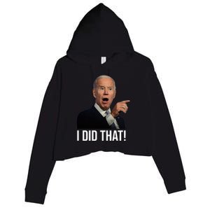 I Did That Funny Joe Biden Crop Fleece Hoodie