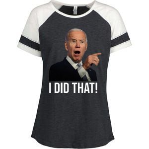 I Did That Funny Joe Biden Enza Ladies Jersey Colorblock Tee