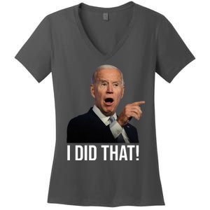 I Did That Funny Joe Biden Women's V-Neck T-Shirt