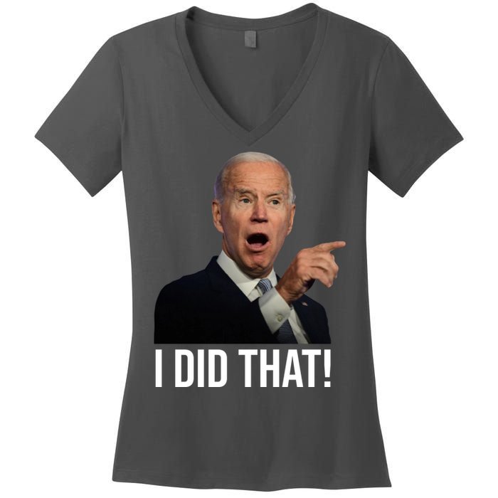 I Did That Funny Joe Biden Women's V-Neck T-Shirt
