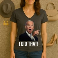 I Did That Funny Joe Biden Women's V-Neck T-Shirt