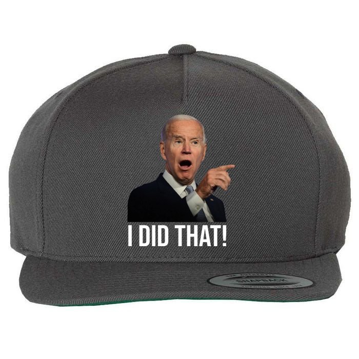 I Did That Funny Joe Biden Wool Snapback Cap