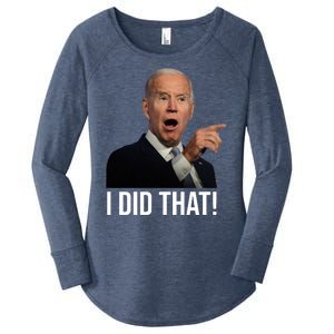 I Did That Funny Joe Biden Women's Perfect Tri Tunic Long Sleeve Shirt