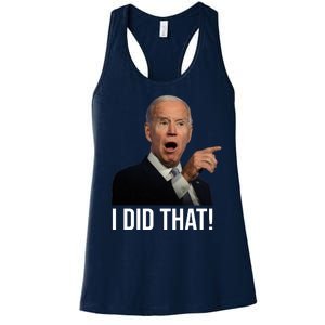 I Did That Funny Joe Biden Women's Racerback Tank