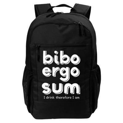 I Drink Therefore I Am Bibo Ergo Sum Philosophy Backpack