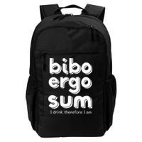 I Drink Therefore I Am Bibo Ergo Sum Philosophy Backpack