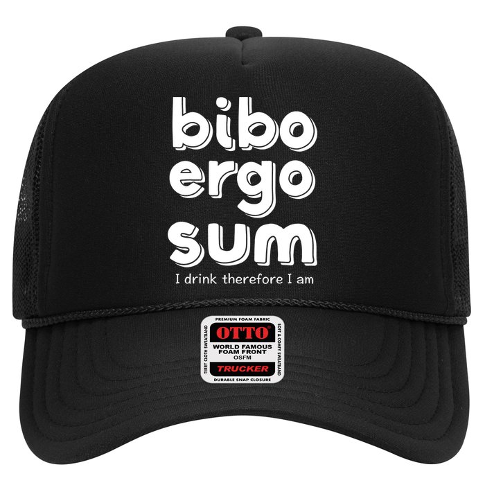 I Drink Therefore I Am Bibo Ergo Sum Philosophy Trucker Hat