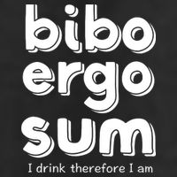 I Drink Therefore I Am Bibo Ergo Sum Philosophy Trucker Hat