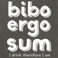 I Drink Therefore I Am Bibo Ergo Sum Philosophy Cotton Canvas Backpack