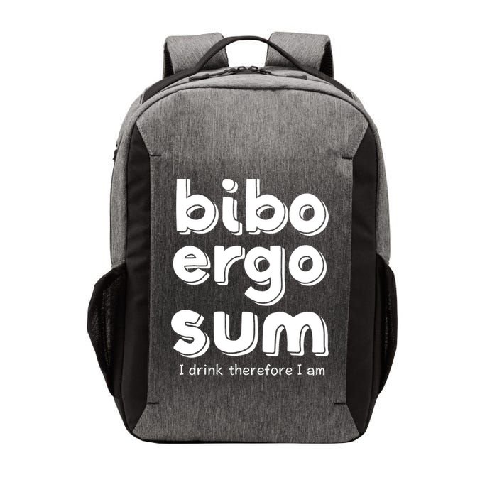 I Drink Therefore I Am Bibo Ergo Sum Philosophy Vector Backpack