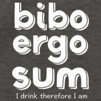 I Drink Therefore I Am Bibo Ergo Sum Philosophy Vector Backpack