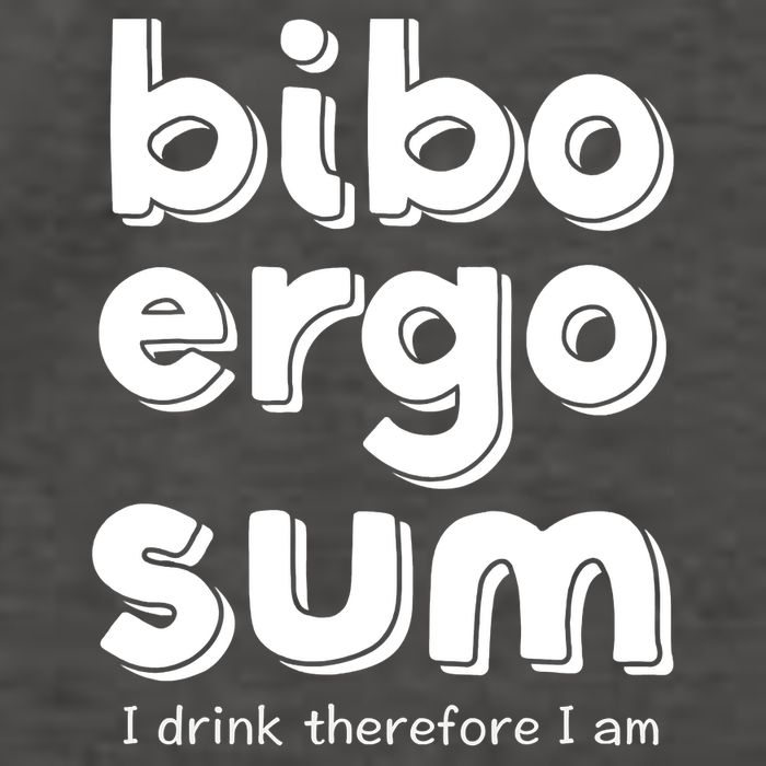 I Drink Therefore I Am Bibo Ergo Sum Philosophy Vector Backpack