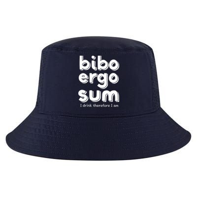 I Drink Therefore I Am Bibo Ergo Sum Philosophy Cool Comfort Performance Bucket Hat