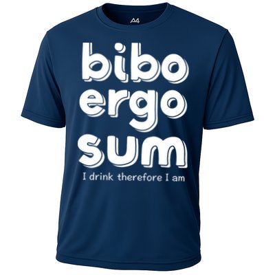 I Drink Therefore I Am Bibo Ergo Sum Philosophy Performance Shirt