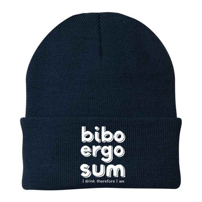 I Drink Therefore I Am Bibo Ergo Sum Philosophy Beanie