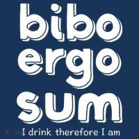 I Drink Therefore I Am Bibo Ergo Sum Philosophy Sustainable Beanie