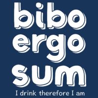 I Drink Therefore I Am Bibo Ergo Sum Philosophy 16 in Basic Backpack