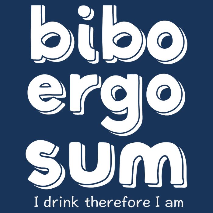 I Drink Therefore I Am Bibo Ergo Sum Philosophy 16 in Basic Backpack
