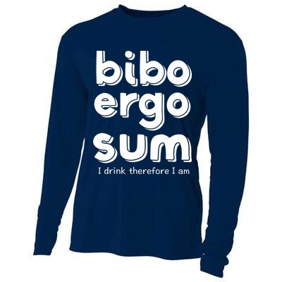 I Drink Therefore I Am Bibo Ergo Sum Philosophy Cooling Performance Long Sleeve Crew