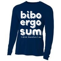 I Drink Therefore I Am Bibo Ergo Sum Philosophy Cooling Performance Long Sleeve Crew